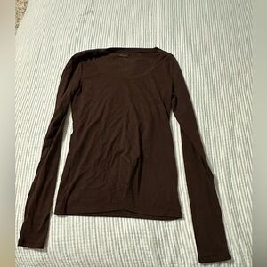 Brown Long Sleeve Tee